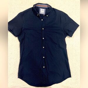 Zara short sleeve button up top